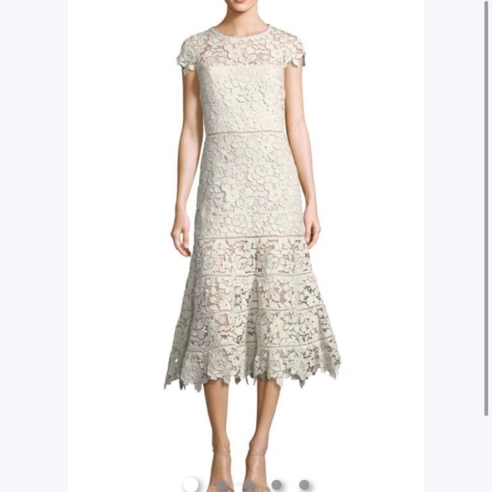 White Elegant Midi Dress